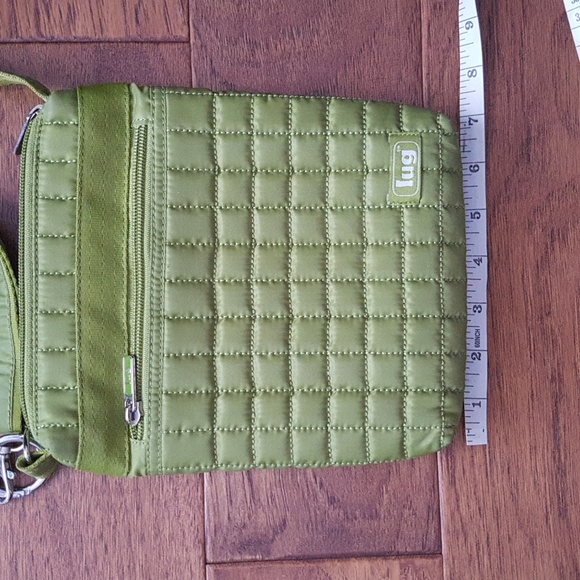 Lug Adjustable Strap Quilted Crossbody Green Travel Bag - Picture 8 of 16